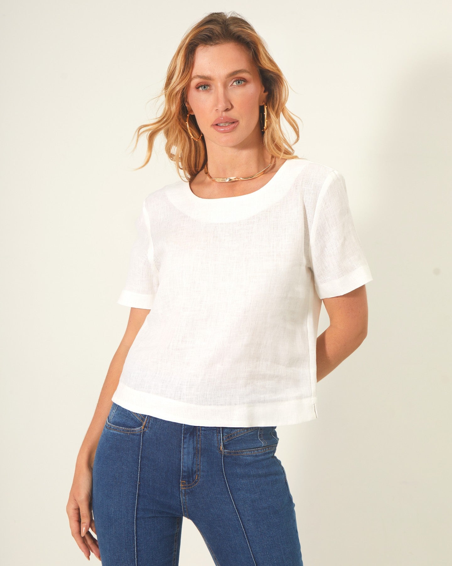 Blusa Laís Basic Linho