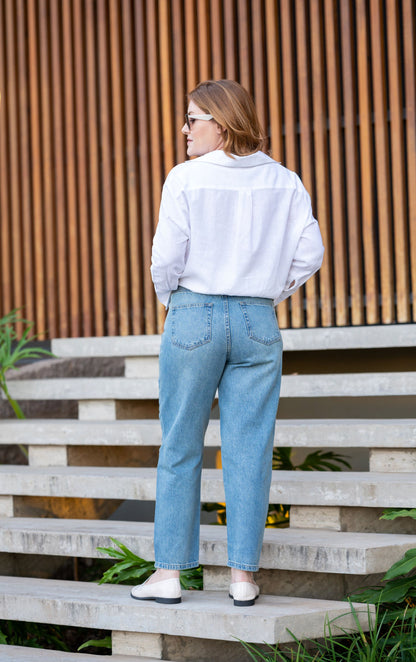 Calça Jeans Baggy Maxi